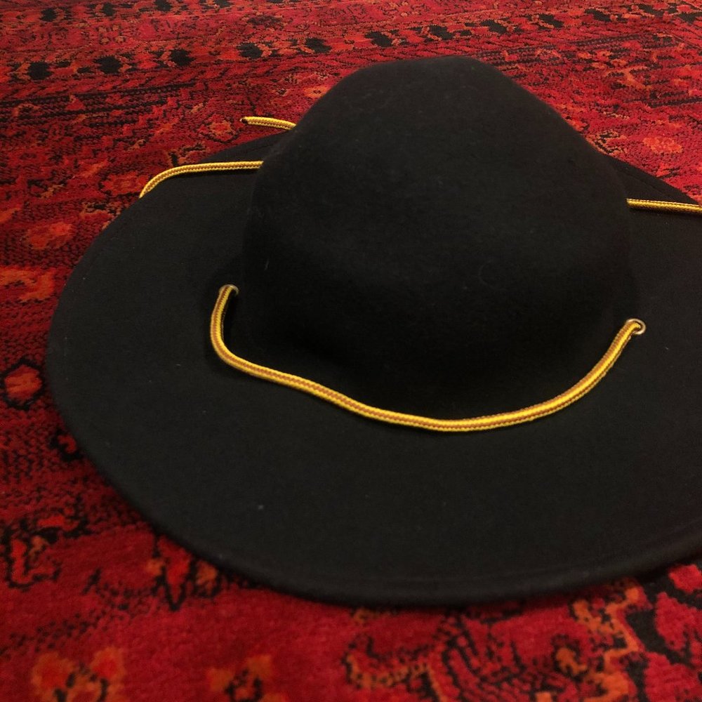 POLER Rod Felt Round Wide Brim Black Hat - Picture 3 of 5